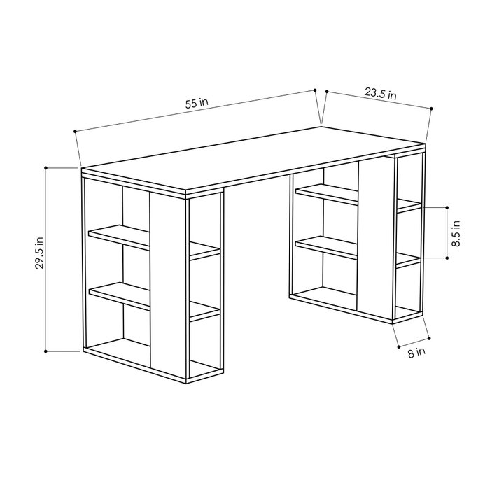 Hanah Home Colmar - Blanco, Oak